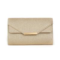 Polyester Concise & Easy Matching Clutch Bag with chain & soft surface Solid champagne PC