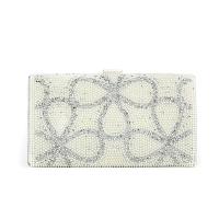 ABS & PC-Polycarbonate Easy Matching Clutch Bag with chain & with rhinestone floral PC