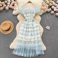 Lace & Polyester Waist-controlled & Slim One-piece Dress PC