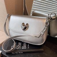 PU Leather Easy Matching Crossbody Bag attached with hanging strap heart pattern PC