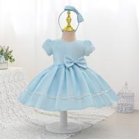 Polyester & Cotton Princess Girl One-piece Dress Cute & large hem design patchwork PC