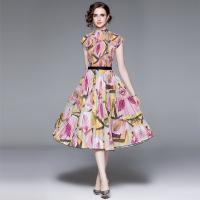 Polyester Soft & Pleated Two-Piece Dress Set & two piece printed Set