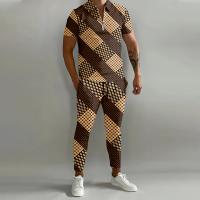 Polyester Männer Casual Set, Hosen & Nach oben, Gedruckt, unterschiedliches Muster zur Auswahl, mehr Farben zur Auswahl,  Festgelegt