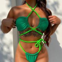 Poliéster Bikini, verde,  Conjunto