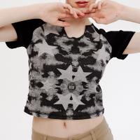 Spandex & Baumwolle Frauen Kurzarm T-Shirts, Tie-Dye, mehr Farben zur Auswahl,  Stück