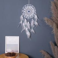 Feather & Iron Dream Catcher Hanging Ornaments for home decoration handmade white PC