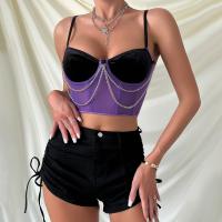 Polyester Camisole & skinny purple PC
