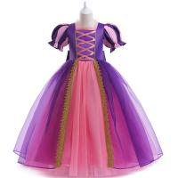 Polyester Princess & Ball Gown Girl One-piece Dress purple PC