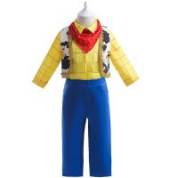 Polyester Children Cartoon Characters Costume for boy & four piece yellow and blue Set