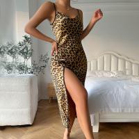 Polyester front slit Sexy Skirt backless leopard PC