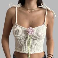 Polyester Camisole Extensible Solide Blanc pièce
