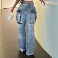 Cotton High Waist Women Jeans Solid PC