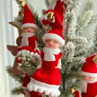 CLORURO DE POLIVINILO Árbol de Navidad colgando de la decoración, rojo,  trozo
