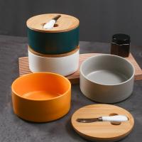 Bambú & Cerámica Caja de mantequilla, más colores para elegir,  trozo