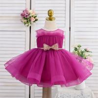 Polyester & Cotton Princess & Ball Gown Girl One-piece Dress Cute patchwork PC