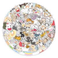 Drukgevoelige lijm & Pvc Decoratieve sticker Katten gemengde kleuren Zak