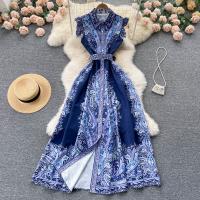 Polyester Waist-controlled Shirt Dress slimming PC