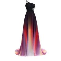 Polyester Slim & Plus Size Long Evening Dress & One Shoulder PC