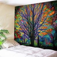 Polyester Tapisserie Imprimé motif d’arbre multicolore pièce