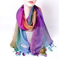 Polyester Easy Matching Women Scarf thermal printed Plant PC