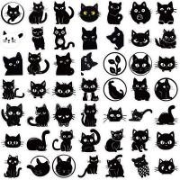 Drukgevoelige lijm & Pvc Decoratieve sticker Katten Zwarte Zak
