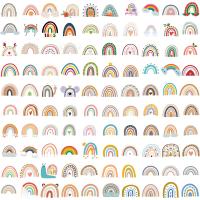 Drukgevoelige lijm & Pvc Decoratieve sticker regenboogpatroon gemengde kleuren Zak