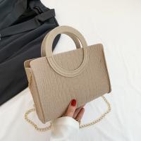Felt Handbag soft surface & attached with hanging strap crocodile grain PC