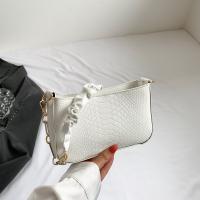 PU Leather Box Bag Shoulder Bag soft surface crocodile grain PC