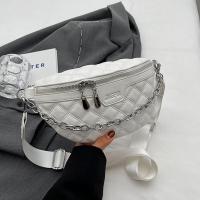 PU Leather Easy Matching Waist Pack with chain Argyle PC