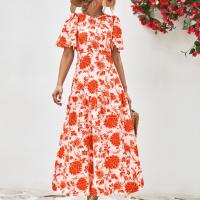 Spandex & Polyester Einteiliges Kleid, Gedruckt, Floral, mehr Farben zur Auswahl,  Stück