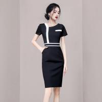 Polyester Waist-controlled Sexy Package Hip Dresses slimming & breathable Solid black PC