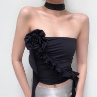 Polyester Slim & Crop Top Tube Top & off shoulder stretchable Solid PC