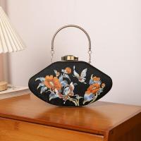 Iron & Plastic Pearl Easy Matching Handbag floral black PC