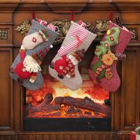 Doek & Lijm gebonden stof & Gebreide Kerstdecoratie sokken meer kleuren naar keuze stuk