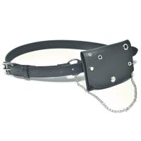 PU Leather Waist Pack with chain & detachable PC
