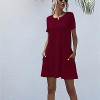 Polyester T-shirt Dress slimming Solid PC