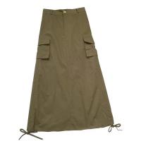 Cotton Slim Maxi Skirt with pocket : PC