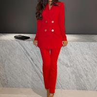 Polyester Frauen Business Hose Anzug, Hosen & Mantel, Patchwork, Solide, mehr Farben zur Auswahl,  Festgelegt