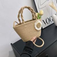 Cotton Cord Easy Matching Woven Tote attached with hanging strap floral PC