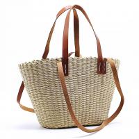 Straw Beach Bag & Easy Matching Handbag Solid beige PC