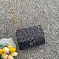 PU Leather Shoulder Bag with chain & with sequin PC