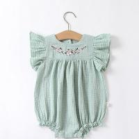 Baumwolle Baby Jumpsuit, Bestickt, Floral, mehr Farben zur Auswahl,  Stück