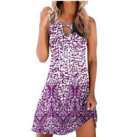Cotton Plus Size One-piece Dress slimming printed PC