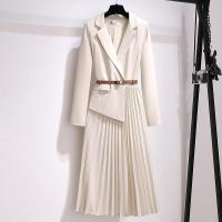 Polyester Pleated One-piece Dress PC