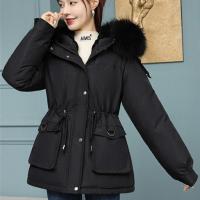 Polyester With Siamese Cap & Plus Size Women Parkas slimming & thermal Rabbit Hair PC