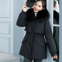 Polyester Plus Size Women Parkas slimming & thicken & thermal Solid PC