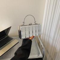 Acrylic hard-surface & Easy Matching Clutch Bag attached with hanging strap silver PC