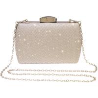 PVC Easy Matching Clutch Bag with chain & with rhinestone silver PC