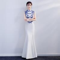 Polyester Waist-controlled & Mermaid Long Evening Dress  Solid PC