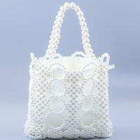 Acryl & Polyester Handtasche, Weiß,  Stück
